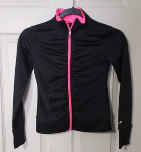 Girl's Champion Duo Dry Black & Hot Pink Zip Up Size M - Picture 1 of 4