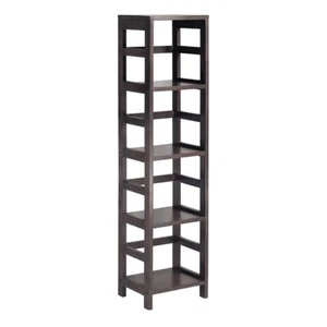 Modern Open Display Bookcase Narrow Style Bookshelf Book Tall Shelving Unit NEW - Picture 1 of 5