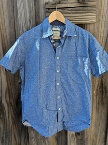 Con.Struct Shirt, Men’s M, Slim Fit, Stretch, Blue Print, Cotton Blend - Picture 1 of 6