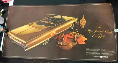 Vtg 1965 Chrysler Mopar Advertising Poster Newport Convertible 17" x 33 1/2" - Image 1 of 4