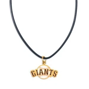 2017 San Francisco Giants 18" Leather Rope Charm Necklace, MLB Licensed Item - Picture 1 of 3