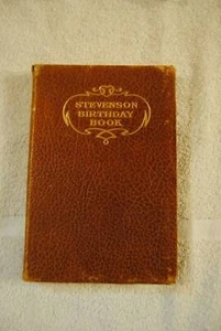 Stevenson Birthday Book Crowell 1909 Leather Bound Book - Picture 1 of 10