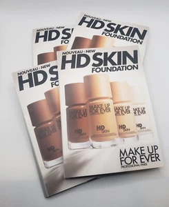 4x Makeup Make Up Forever HD Skin Foundation Shade Sample Card (4 shades each) - Picture 1 of 4