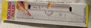 Edmark Clear Metric 30cm 12 in. Multi Purpose Drawing Rolling Parallel Ruler NEW - Picture 1 of 3