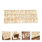 130tlg. Holz-Buchstaben-Set mit Schalen für Deko & Lernen in Naturfarbe
