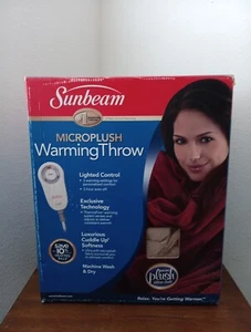 Sunbeam Quilted Microfiber Warming Throw 50”x60” - Picture 1 of 13