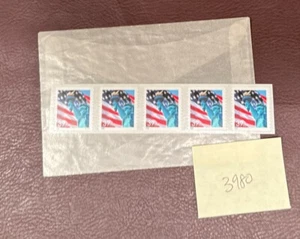 US Scott 3980 Flag Statue of Liberty Plate# V1111 coil strip of 5 39c stamps - Picture 1 of 1