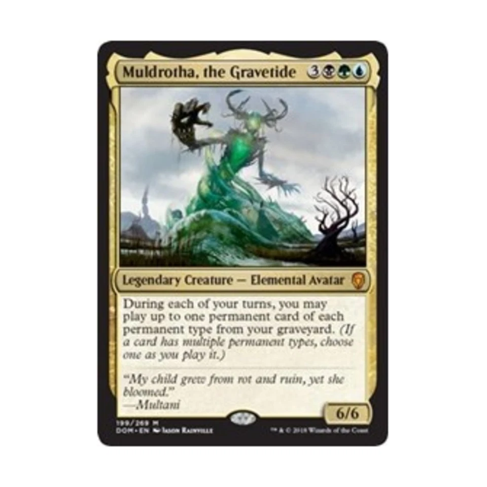 WOTC MtG Dominaria Muldrotha Gravetide (MR) (Foil) EX - Image 1 of 1