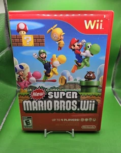 New Super Mario Bros. Wii (Nintendo Wii, 2009) Mario Luigi Classic Game - Picture 1 of 3