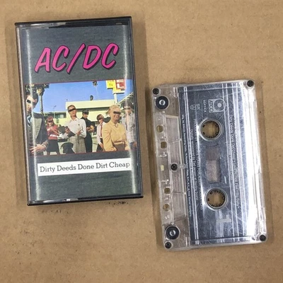 AC/DC Cassette Tape Metal Blues DIRTY DEEDS DONE DIRT CHEAP REISSUE REMASTERED - Image 1 of 4
