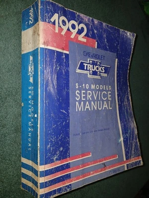 1992 CHEVROLET S10 & BLAZER MANUAL DE LOJA / LIVRO DE SERVIÇO ORIGINAL GM! - Imagem 1 de 4