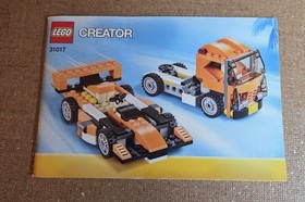 Lego 31017 Creator Race Car/Truck INSTRUCTION BOOKLET MANUAL ONLY
