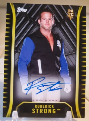 RODERICK STRONG Topps WWE 2018 Auto Autograph #/25 #A-RS NXT WWF Champion AEW SP - Image 1 of 2