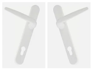 Yale Door Handles For External Doors Lever White Zinc alloy Lever (L)32mm Pair - Picture 1 of 4
