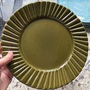 Barbara Eigen for Pottery Barn Dinner Plate Replacements Olive Green Portugal - Picture 1 of 7