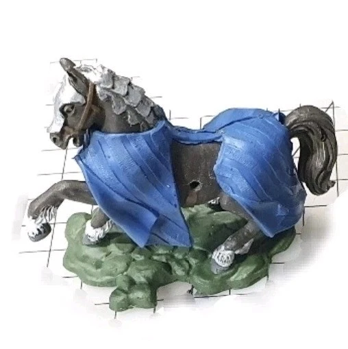 Vintage Britains Historic Series Swoppet Knights Black Horse with Blue Caparison - Image 1 of 1