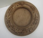 Vintage Wooden Carved Floral Butter Dish