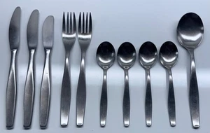 SILVERWARE ~ J A HENCKELS ZWILLING ~ AZUR ~ FRIOSIL ~ TWIN MARK 10pcs Spoon Fork - Picture 1 of 9