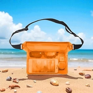 Waterproof Holiday Swimming Beach Blue Pink Orange Waist Bum Fanny Pack Bag 1085 - Picture 1 of 13