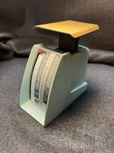 Hanson Postage Scale Model 150 3-72 Green Plastic Brass Dial Top 4.5” Tall Vtg - Picture 1 of 13