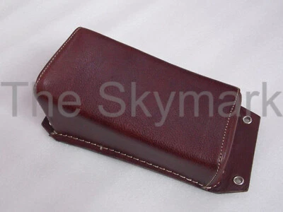 Pillion P-Pad Seat Cherry Brown Leather Fit For Harley Custom Chopper Foto 1 de 4