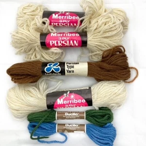 Wool Yarn Lot Miscellaneous Persian Needlecraft Tapestry Crewelwork Embroidery - Picture 1 of 9