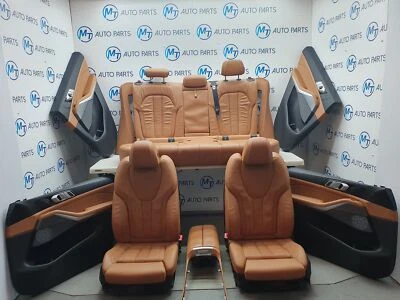 BMW X5 G05 COMPLETE SPORT LEATHER INTERIOR MEMORY HEATED SEATS DOOR CARDS ORANGE - Image 1 of 4