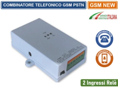 COMBINATORE TELEFONICO GSM PSTN ALLARMI ANTIFURTI CON INGRESSI ALLARME RELE - Immagine 1 di 3