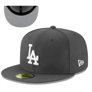 Los Angeles Dodgers New Era 59FIFTY Fitted Hat - Gray - Picture 1 of 1