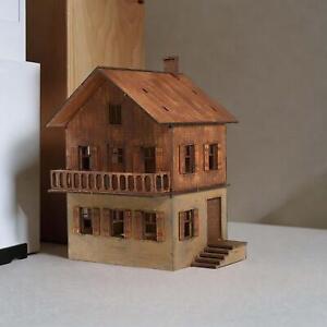 1/72 House Model Kits, Unpainted Wooden Model Kits House, Sand Table Decor, DIY