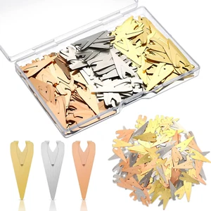 180 Pieces Metal Bookdarts Bookmarks Bulk Mini Tin Brass Book Line Marker Mixed - Picture 1 of 12