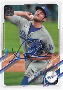 TREVOR BAUER SIGNED AUTO'D 2021 TOPPS CARD 650 LOS ANGELES DODGERS CY YOUNG - Picture 1 of 3