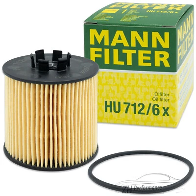 MANN-FILTER HU 712/6 x Ölfilter für Audi A3 Seat Leon Skoda Fabia VW Golf Passat