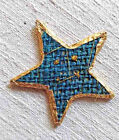 Stern blau Stoff Weihnachten  Christbaumschmuck etwa 7 cm