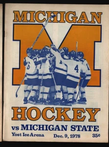 DEC 9, 1978 MICHIGAN VS MICHIGAN STATE Hockey program-Yost Ice Arena - Picture 1 of 3