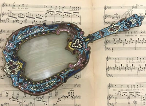 Rare Large Antique French Bronze Champleve Enamel Onyx Tray Platter c1880 - Picture 1 of 7