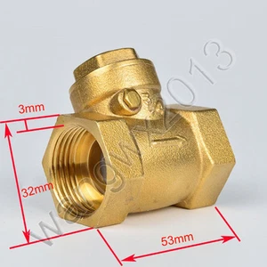 1pcs 1" DN25 Brass Copper Horizontal Type BSPP Female Thread Swing Check Valve - Picture 1 of 2