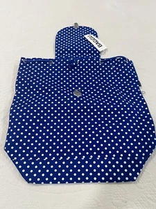 Mochila Baggu para mujer todos los días 16 OZ azul y blanco lunares lona de pato - Imagen 1 de 10