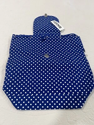 Baggu Women's  Everyday  16 Oz Backpack  Blue & White Polka Dot  Duck Canvas - Image 1 of 4