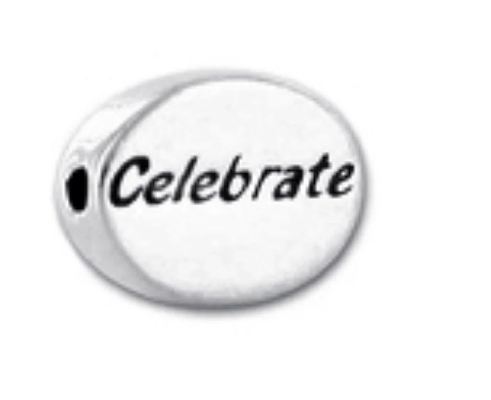 Sterling Silver Celebrate Message Bead - Image 1 of 1