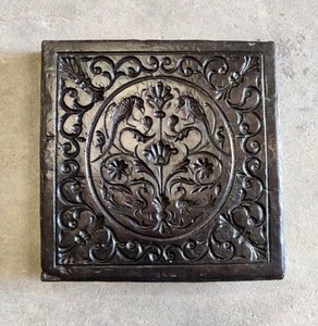 1800's Old Big Size Iron Hand Engraved Floral Peacock Design Making Die Mold - Picture 1 of 4