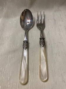 VINTAGE LARGE SERVING SPOON & FORK EME,18/10,ITALY - Picture 1 of 2