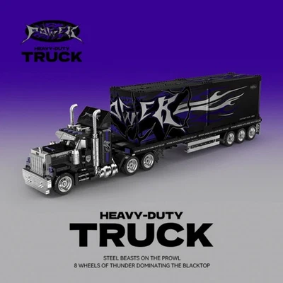 Heavy Duty Truck Building Blocks 1531 pcs American container Truck Bricks Set - Image 1 of 4