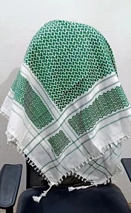 Bufanda Verde Palestina Keffiyeh Árabe Bufanda Original Palestina Bufanda 47x47 Pulgadas - Imagen 1 de 4