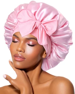 Silk Bonnet for Sleeping Women Satin Bonnet Night Sleep Cap Wrap for Curly Hair  - Picture 1 of 12