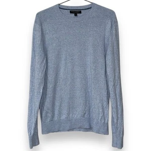 Pull bleu manches longues lin mélangé BANANA REPUBLIC soie cachemire taille S - Photo 1 sur 8