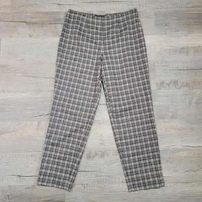 Piazza Sempione Wool Audrey Plaid Trouser Pants Size IT 44/US Size 8 Designer - Image 1 of 4