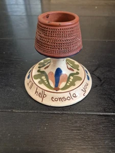 Antique Moto Candle Holder Torquay Earthenware - Picture 1 of 3