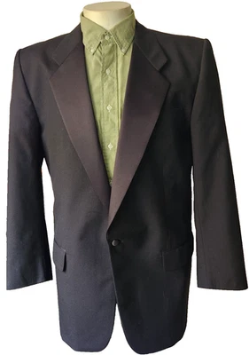 Chaqueta de esmoquin Pierre Balmain 43L negra con un botón para hombre solamente Foto 1 de 4