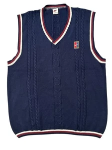 Chaleco Suéter Tenis Tejido con Cable Nike Challenge Court Años 90 De Colección RARO Alcaraz XL - Imagen 1 de 8